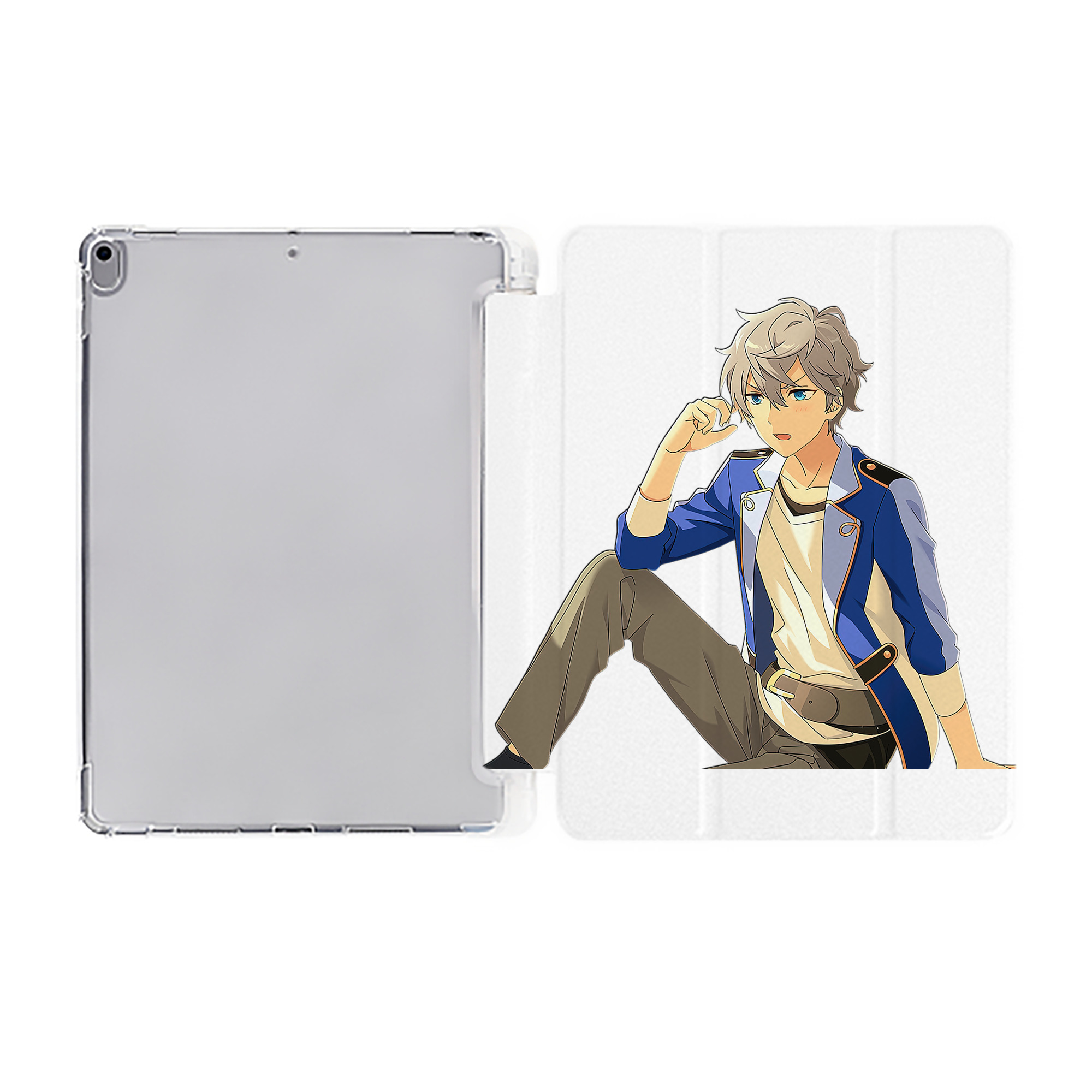 （画像用） あんさんぶるスターズ! Ensemble Stars IPad ケース ペン収納付き 三つ折りスタンド PUレザー×シリコン 対応機種9.5/10.5/10.9インチ